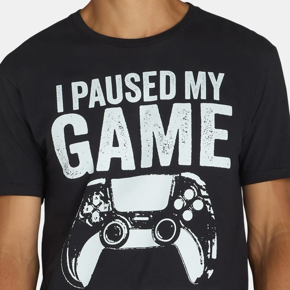 Paused My Game Graphic Tee with Short Sleeves - Picture 5 of 5